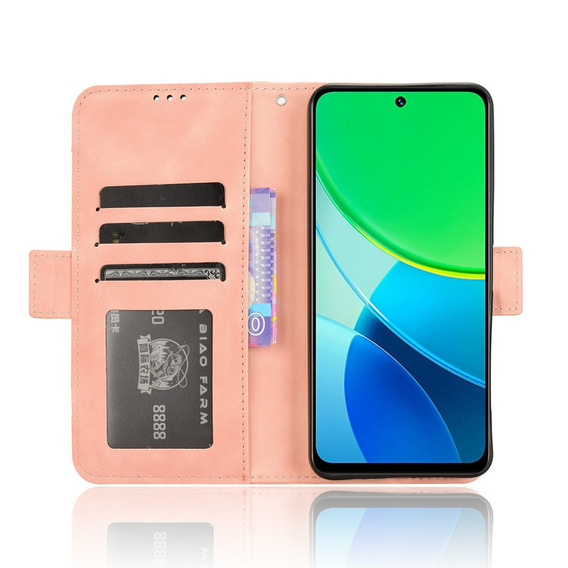 Klopové pouzdro pro Vivo Y19s, Card Slot, růžové