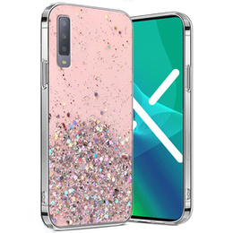 Pouzdro pro Samsung Galaxy A7 2018, Glittery, růžové