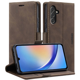 Pouzdro pro Samsung Galaxy A54, ERBORD Vintage peněženka s klopou, káva