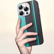 Pouzdro pro iPhone 15 Pro, Carbon Fiber MagSafe, černá / modrá