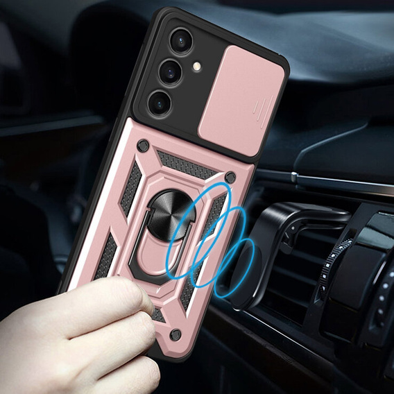 Pouzdro pro Samsung Galaxy S23 FE, CamShield Slide, růžové rose gold