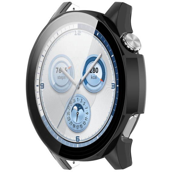 Pouzdro 2v1 + tvrzené sklo pro Huawei Watch GT 5 46mm, černé