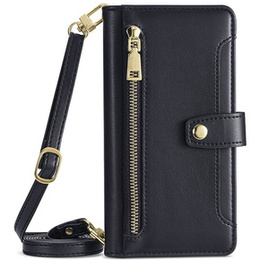 Klopové pouzdro pro iPhone 14 Pro Max, Wallet Zipper Pocket, černé