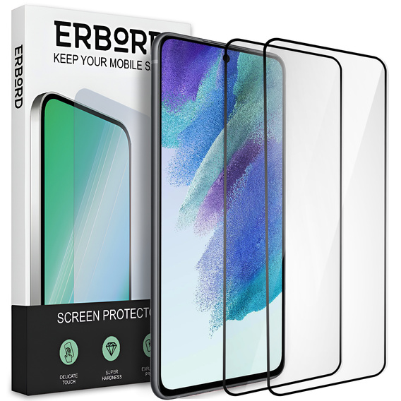 2x keramické hybridní sklo ERBORD pro Samsung Galaxy S21 FE
