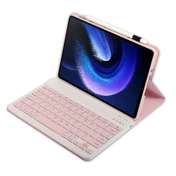 Pouzdro + klávesnice Xiaomi Pad 6/6 Pro, růžové rose gold