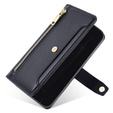 Klopové pouzdro pro Motorola Moto G04 / G24 / G24 Power, Wallet Zipper Pocket, černé