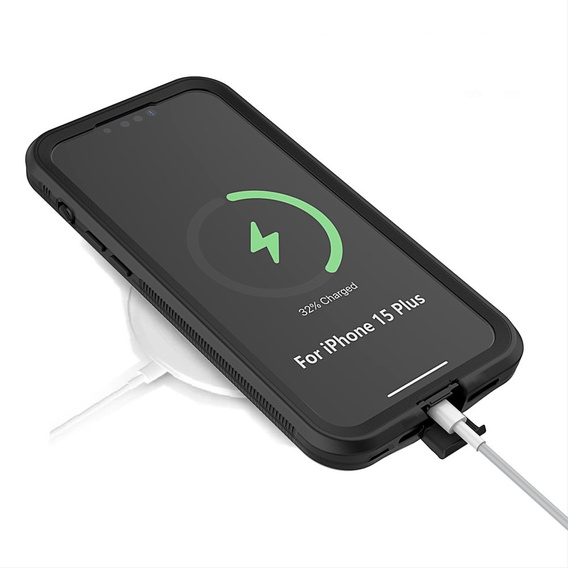 Vodotěsné pouzdro IP68 pro iPhone 15 Plus, černé