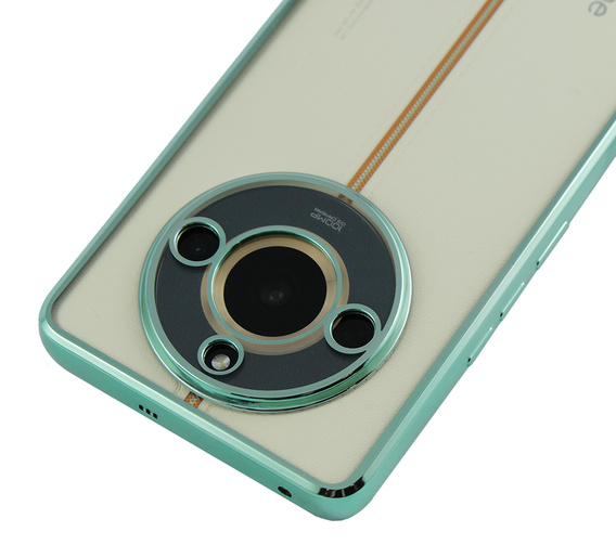 Pouzdro pro Realme 11 Pro 5G / Pro+ 5G, Electroplating Frame, transparentní / zelené