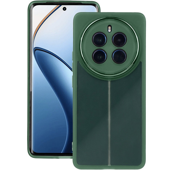 Silikonové pouzdro pro Oppo Reno 11F 5G, s ochranou fotoaparátu, transparentní / zelené