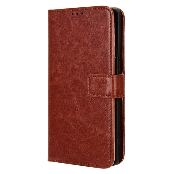Klopové pouzdro pro Infinix Note 40 Pro Plus, Crazy Horse Wallet, hnědé