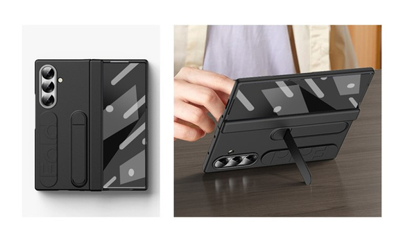 Etui do Samsung Galaxy Z Fold5 5G, z rączką, różowe