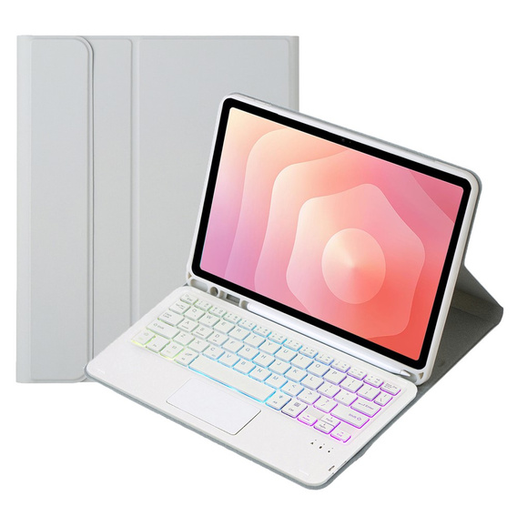 Pouzdro s podsvícenou klávesnicí Bluetooth a touchpadem pro Samsung Galaxy Tab S11