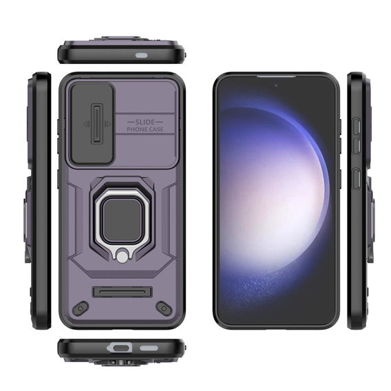 Pouzdro pro Samsung Galaxy S24, KickStand Camera Lens, fialové