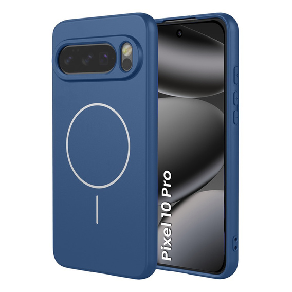 Silikonové pouzdro pro Google Pixel 10 / 10 Pro, pro MagSafe, modré