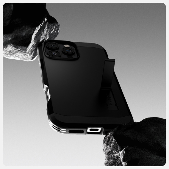 Pouzdro Spigen pro iPhone 16 Pro, Tough Armor Mag MagSafe, černé + 9H tvrzené sklo