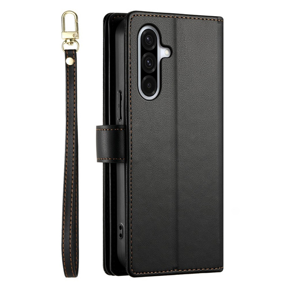 Klopové pouzdro pro Samsung Galaxy A56 5G, Wallet Zipper Pocket, černé