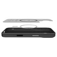 Spigen Enzo Aramid MagSafe pouzdro pro iPhone 17, karbonově černé / stříbrné