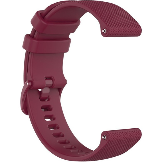 Pasek Silikonowy 18mm do Garmin Vivomove 3S / Vivoactive 4S, Wine Red