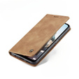 Pouzdro CASEME pro Samsung Galaxy M33 5G, Leather Wallet Case, hnědé