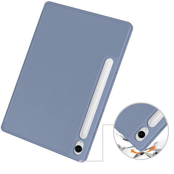 Pouzdro pro Samsung Galaxy Tab S10 Lite / S10 FE / S9 FE, Smartcase s prostorem pro stylus, fialové