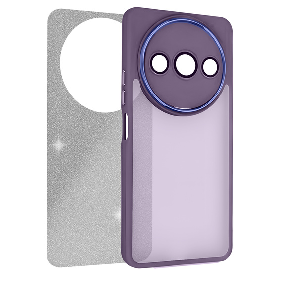 Pouzdro pro Xiaomi Redmi A3, Glittery Powder, fialové