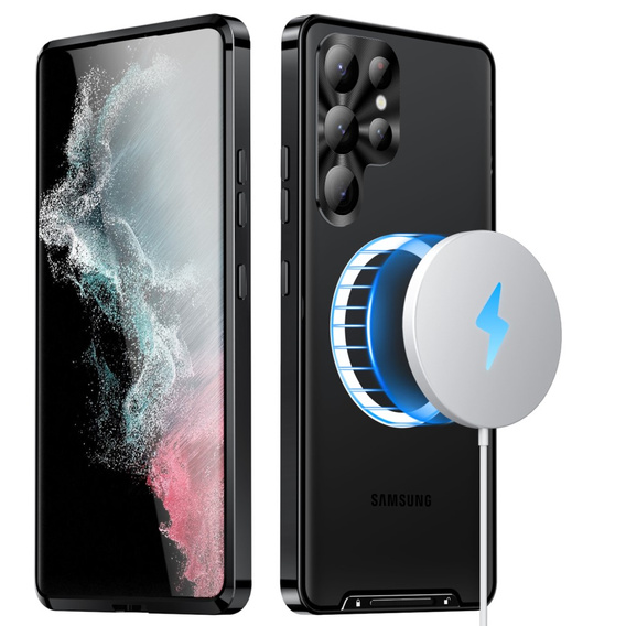 Ochranné pouzdro na fotoaparát pro Samsung Galaxy S23 Ultra, CamShield MagSafe, transparentní / černé