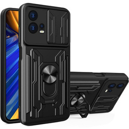Pancéřové pouzdro pro Motorola Edge 30 Fusion 5G, Camera Slide Card Slot, černé