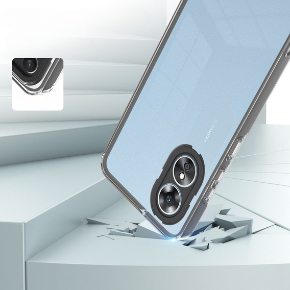 Pouzdro pro Oppo A17, Fusion Hybrid, transparentní / černé