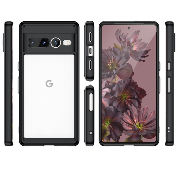 Pouzdro pro Google Pixel 7 Pro 5G, Fusion Hybrid, s ochranou fotoaparátu, transparentní / černé