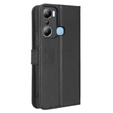 Klopové pouzdro pro Infinix Hot 20i, Wallet Smart Magnet Case, černé