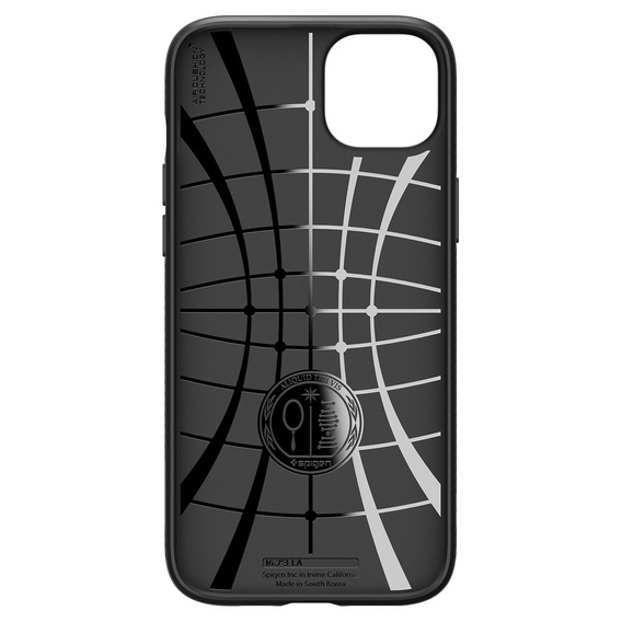 Pouzdro Spigen pro iPhone 15, Liquid Air, černé + 9H tvrzené sklo