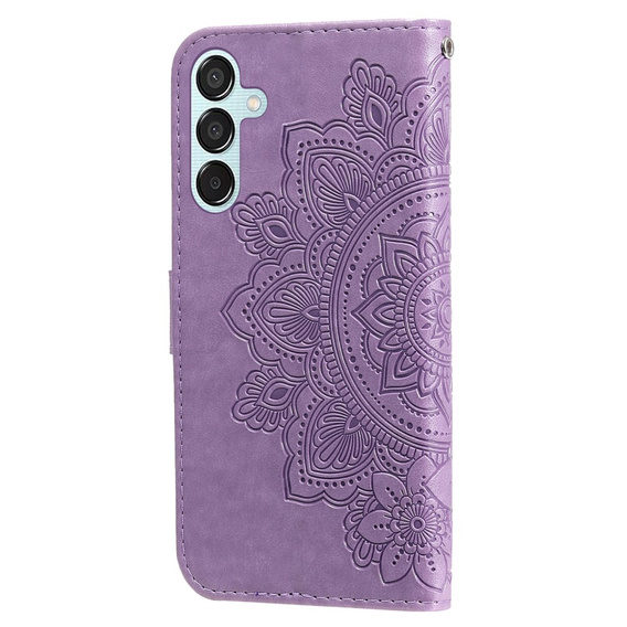 Klopové pouzdro pro Samsung Galaxy M15 5G, Mandala, fialové