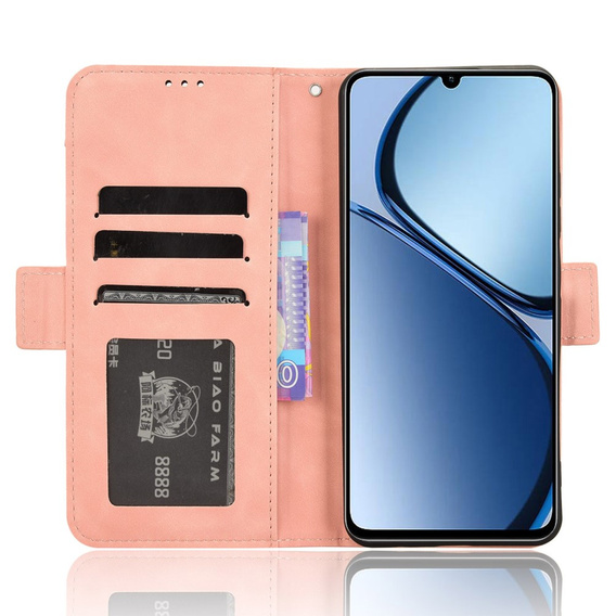Klopové pouzdro pro Realme C61, Card Slot, růžové