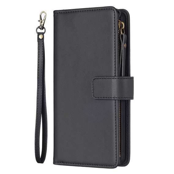 Klopové pouzdro pro Xiaomi Redmi 13C / Poco C65, Wallet Zipper Pocket, černé
