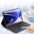 Pouzdro + klávesnice Samsung Galaxy Tab S9+, Dux Ducis TouchPad Leather Pen Slot, černé
