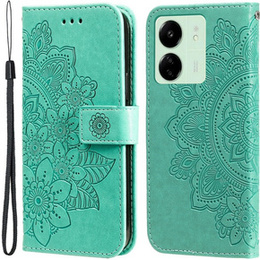 Klopové pouzdro pro Xiaomi Redmi 13C / Poco C65, Mandala Flower, zelené