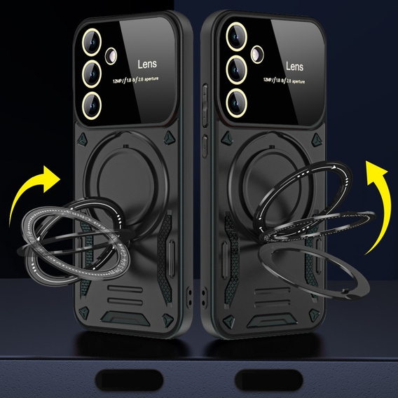 Obrněné pouzdro pro Samsung Galaxy A55 5G, Magnetic Ring, černé