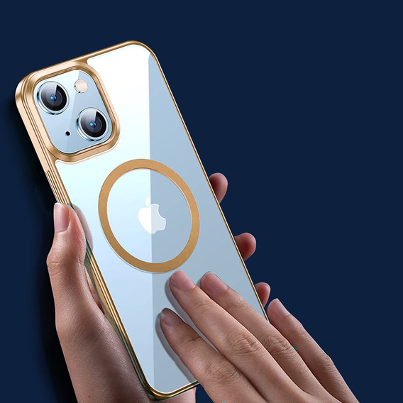 Pouzdro pro iPhone 14 Plus, ERBORD Hybrid MagSafe Case, zlaté