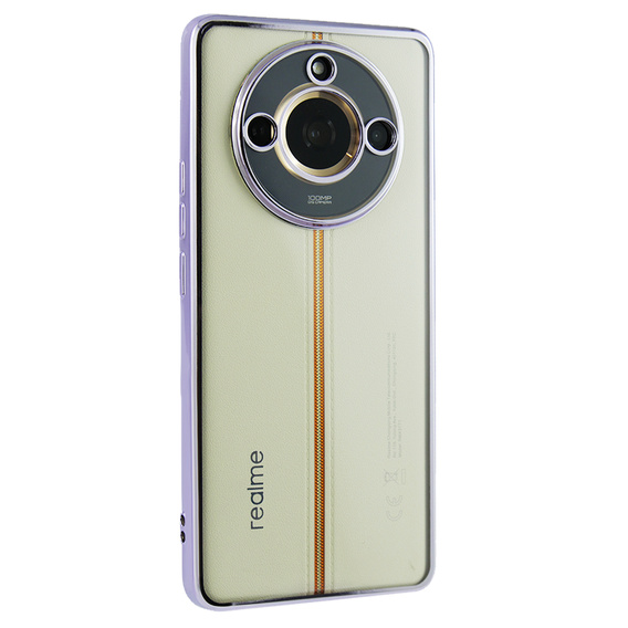 Pouzdro pro Realme 11 Pro 5G / Pro+ 5G, Electroplating Frame, transparentní / fialové