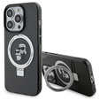 Pouzdro Karl Lagerfeld Ring Stand Karl & Choupette MagSafe pro iPhone 15 Pro