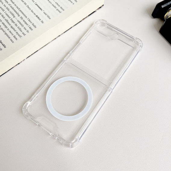 Pouzdro pro Samsung Galaxy Z Flip7 FE / Z Flip6, Dropproof MagSafe, průhledné