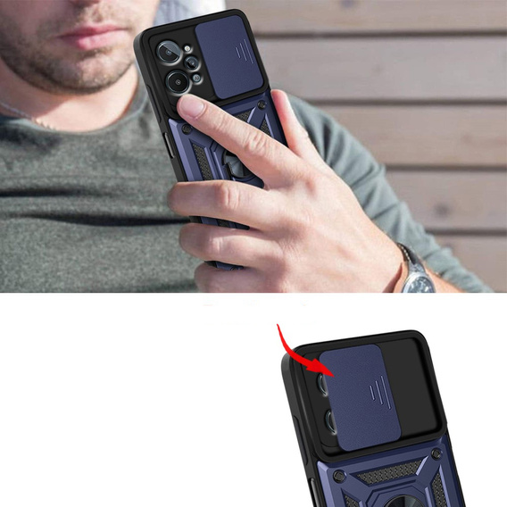 Pouzdro pro Realme C31, CamShield Slide, námořnicky modré