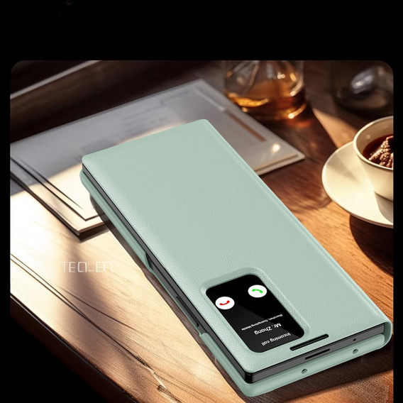 Flipové pouzdro pro Samsung Z Fold5 5G, Smart View Wallet, zelené