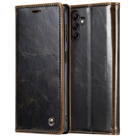 CASEME flipové pouzdro pro Samsung Galaxy A34 5G, Waxy Textured, káva