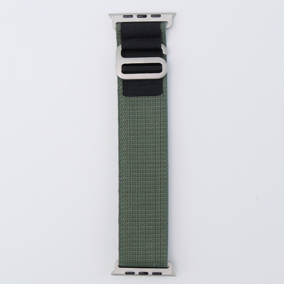 Nylonový řemínek pro Apple Watch 1/2/3/4/5/6/7/8/SE/ULTRA 42/44/45/49 mm, zelený / černý