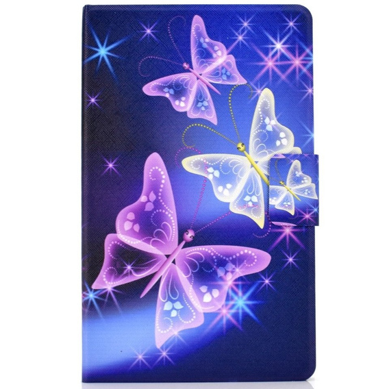 Pouzdro pro Samsung Galaxy Tab A7 10.4 2020 T500 T505, butterflies, fialové