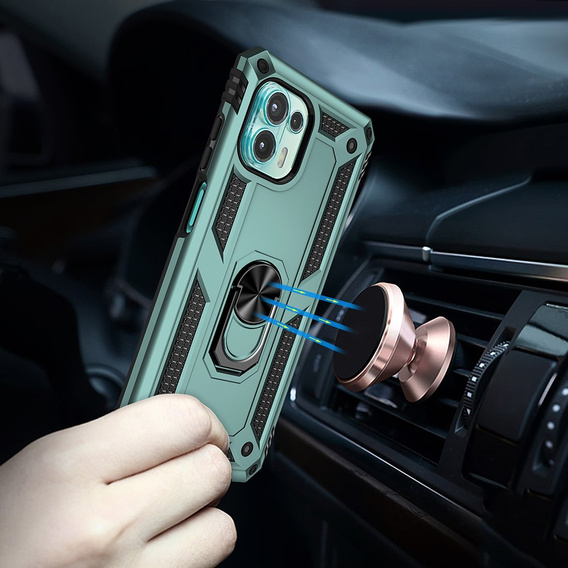 Pancéřové pouzdro pro Motorola Edge 20 Lite, Nox Case Ring, zelené