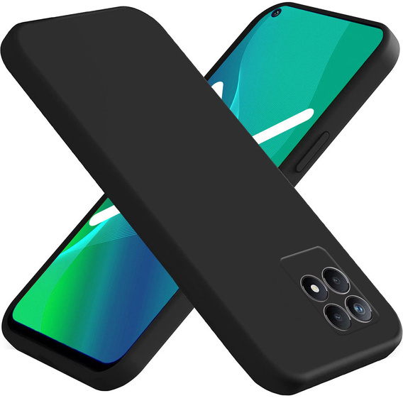 Pouzdro pro Realme 8i, Silicone Lite, černé