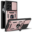 Pouzdro pro Samsung Galaxy S23 Ultra, CamShield Slide, růžové rose gold