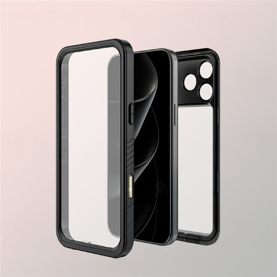 Pouzdro pro iPhone 17 Pro Max, vodotěsné IP68 Redpepper, černé